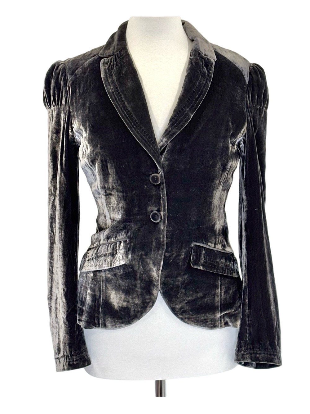 Noa Noa grey velvet blazer